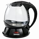 Black Glass Kettle, cordless, rotates 360, 1.7qt