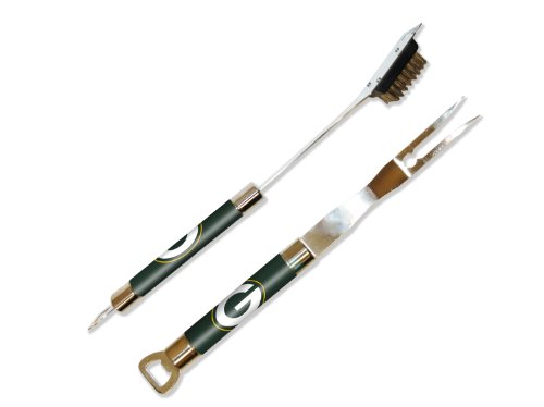 NFL Green Bay Packers Barbeque Fork and Grill Cleaner Set