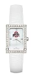Ohio State Buckeyes Ladies Allure Watch White Leather Strap