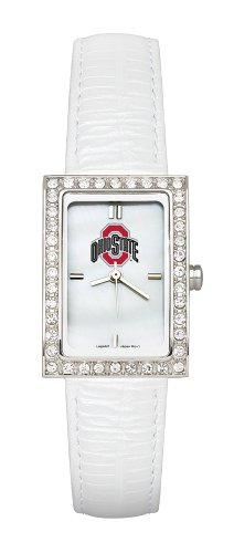 Ohio State Buckeyes Ladies Allure Watch White Leather Strap