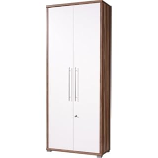 Aktenschrank Fancy mit 5 Ebenen Büroschrank abschließbar 75x185cm aus Holz in Baltimore/Weiß