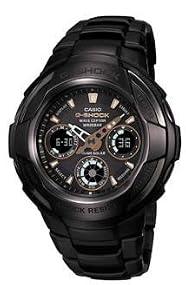 Casio Men's Analog Digital All Black Stainless Steel Atomic Solar G Shock Watch #GW1800BRJ-1A