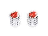 Ladybug Lady Bug - Motorcycle Bike Bicycle - Tire Rim Schrader Valve Stem Caps - Aluminum Low Price