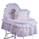 Lullaby Links Bassinet short liner & hood - color white - Size 16x32