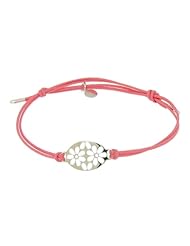 Sterling Silver 925 Oval Center Featuring Flower Accents With Adjustable Pink...