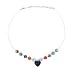 Venetian Murano Glass Bead Multi Color Millefiori Flower Heart Pendant Necklace 16''- 19''