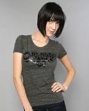 Obey The Backstage T-Shirt in Heather Charcoal,T-shirts for Women