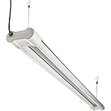 Hyperikon Utility LED Shop Light, 4FT Integrated LED Double-Fixture, 38W (100W Equivalent), 3800 Lumens, 5000K (Crystal White Glow), Frosted Cover, Corded-electric