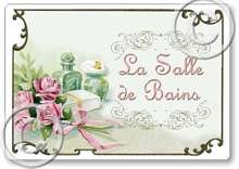 Item 100 Shabby Chic La Salle de Bain Bath Sign