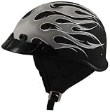 Zamp S-2 Open Face Flame Motorcycle Helmet Matte Black XL