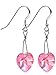 SCER458 Pink Crystals Heart Sterling Silver French title=