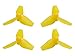 Plastic 3-Blade Propeller 40mm/1.5mm Shaft CW/CCW Set (Yellow)