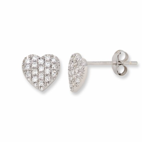 Miore MP027E Diamantohrstecker 18 Karat (750) Weissgold in Herzform ca.0,20Ct Preisvergleich