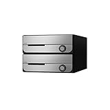 ナスタ:D-ALL 集合郵便受箱（屋内仕様）2戸用　前入前出 KS-MB5002PU-2L-S