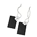 NUOLUX Gift Tags with String Wedding Craft Hang Tags Mini Hanging Wooden Blackboard Gift Tag -10pcs