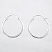 Sterling Silver Flat Hoop Earrings, #9460