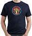 PSYCHEDELIC PEACE Sign Symbol Basic Adult T-shirt - Navy Blue