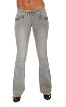 A39 Ladies Grey Bootcut Designer Jeans Womens Size 6-14