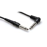 HOSA 1/4" PHONE - RT. ANGLE 1/4" PHONE, 5ft. Molded Cable (Discontinued by Manufacturer)
