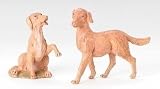 IWGAC 0182DS-52903 2ピース - 12のセット犬置物Fontanini。