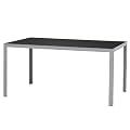 SIENA GARDEN Tisch Darwin 150 x 90 x 72 cm, Gestell: Alu silber, Glasplatte: schwarz