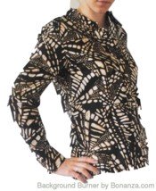 Jones New York Women's Convertible Sleeve Blouse Gingernut (small)