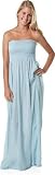 SWELL SMOCKED GAUZE MAXI AQUA L