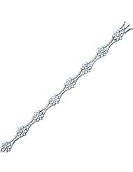4.15CT Diamond Fancy Bracelet set in 8.4GR of 14K White Gold