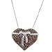 Sterling Silver 2.00 Carat TW Garnet and Diamond Accent Heart Bow Pendant