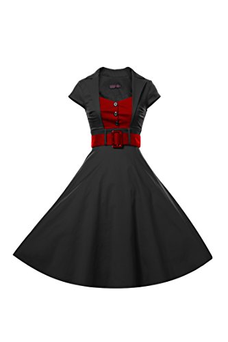 iLover Women's Classy Vintage Audrey Hepburn Style 1940's Rockabilly Evening Dress