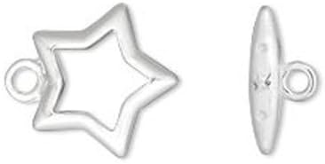 25 Sets Of Silver Plated Star Toggle Clasps Bulk