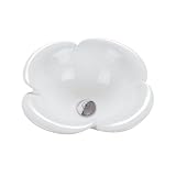 Decolav 1461-CWH 20-Inch Round Petal-Shaped Ceramic Vitreous China Vessel, White