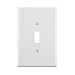 Leviton 88101 1-Gang Toggle Device Switch Wallplate, Oversized, Thermoset, Device Mount, White
