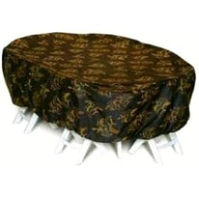 Two Dogs Designs, 92 Oval Rect Table Cover, Banana Leaves from Dog Accessories