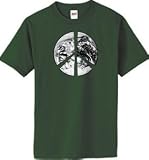 PEACE EARTH 100% Organic Cotton Adult T-shirt - City Green, Medium