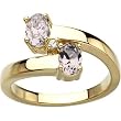 14K Yellow Gold Morganite and Diamond Ring