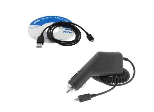 USB Data Cable + Rapid Car Charger With IC Chip For LG VX9100 EnV2, VX8610 Decoy, AX300, AX830 Glimmer, LX400 Blue, LX400 Burgundy, UX300 Cell Phone
