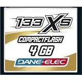 Dane-Elec 4 GB Compact Flash Memory Card - High Speed 133x