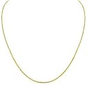 14k Yellow Gold 1.5mm Italian Rolo Chain Necklace, 18"