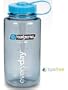 Nalgene Tritan 1-Quart Wide Mouth BPA-Free Water Bottle, Gray with Blue Lid