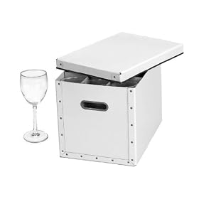 Buy Cargo Modern Stemware Storage Box, White, 10 by 9-3 4 by 13-Inch by cargo