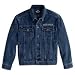 Apparel : Harley Davidson Men's 105th Anniversary Denim Jacket--LIMITED EDITION. Large embroidered graphics on back. 96113-08VM