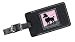 Black Poodle Leather Luggage Tag