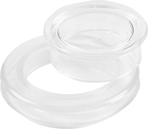 Patio Umbrella Ring & Plug Set, Clear Plastic, 2-In Diameter - Quantity 2