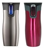Berry & Silver Contigo Autoseal Stainless Steel Mugs Combo