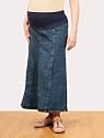 Motherhood Maternity: Mid Belly Full Length Stretch Fabric Stretch Fabric Maternity Skirt