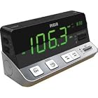RCA RPC100 AM FM Clock Radio, Single Wake with 2nd Display for Alarm, 1.4 Display, Line in... by RCA