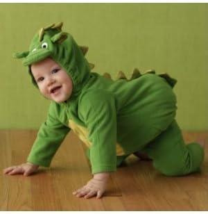 Carter's Little Occasions Green Dragon Costume 2 Piece Zippered Top NEW (3-6 Months)