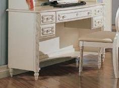 Alexandria Bedroom Collection Desk - White Pearl