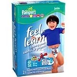Pampers Feel n Learn Jumbo Baby Diaper 4T-5T, 34-50 lbs - 21 Diapers
